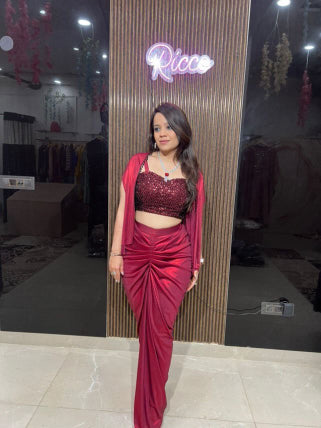 RED 3 PIECE INDO RC166